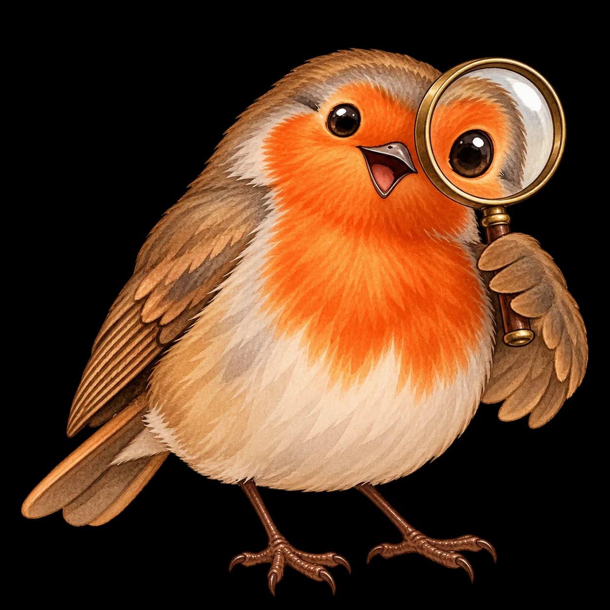 The GiftPing robin, looking for a gift